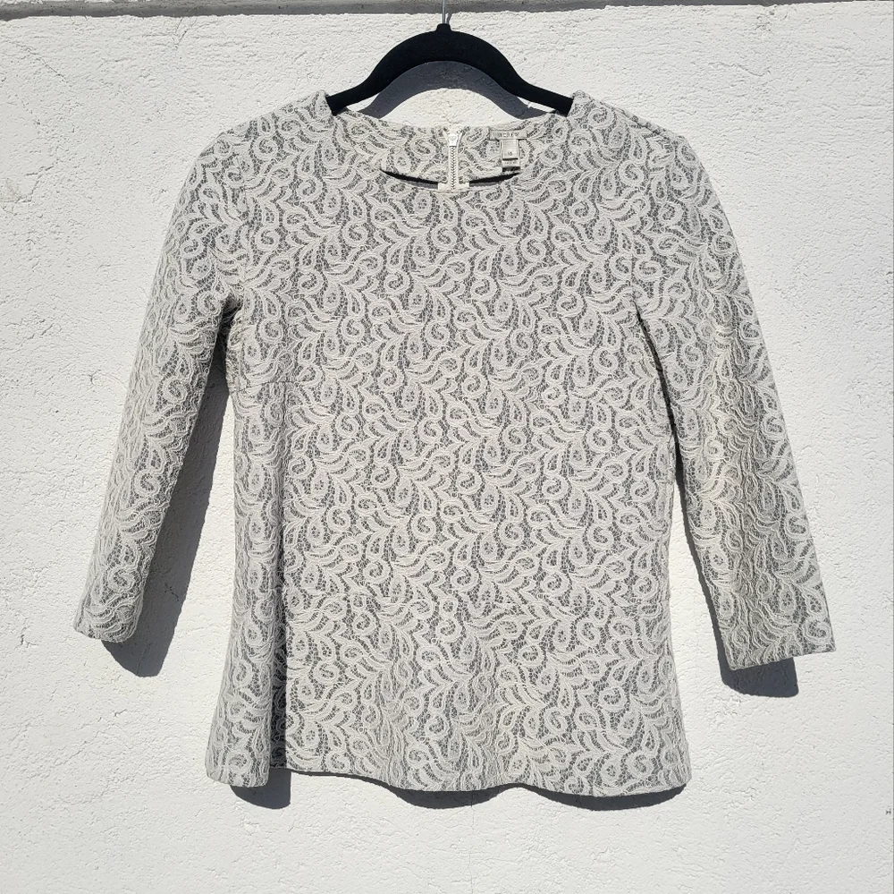 J. Crew Peplum Lace Top Size XS